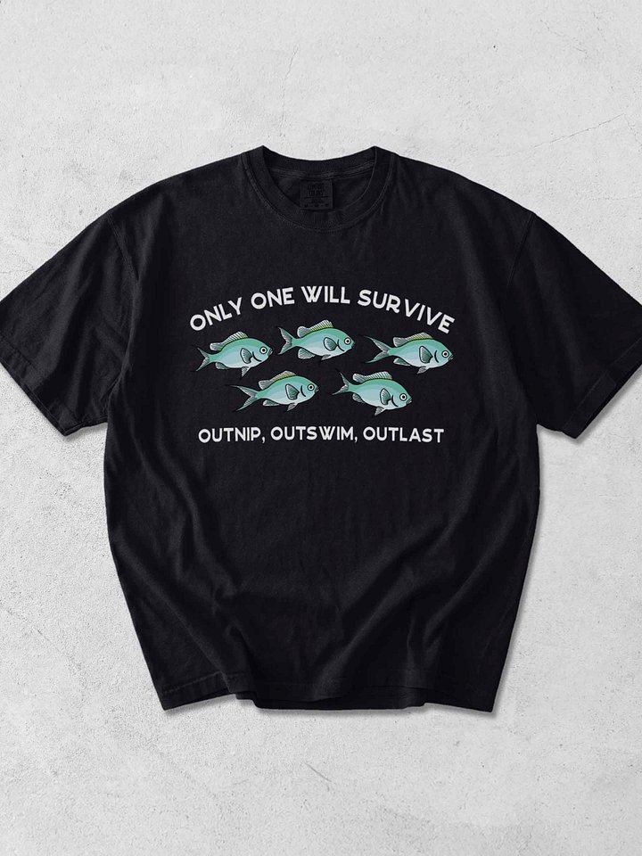 Only One Will Survive Green Chromis T-Shirt for Reef Aquarium Lovers product image (1)