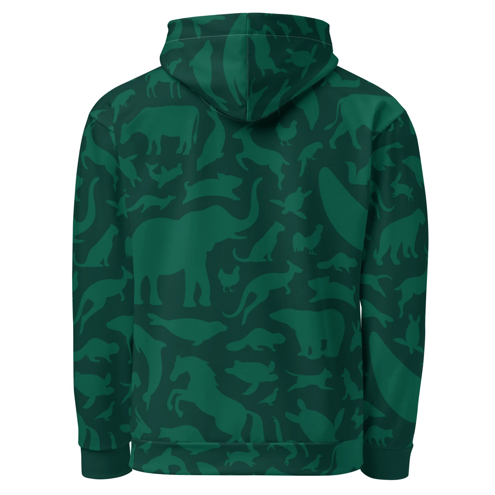 Animal Print Hoodie - Green on green product image (3)