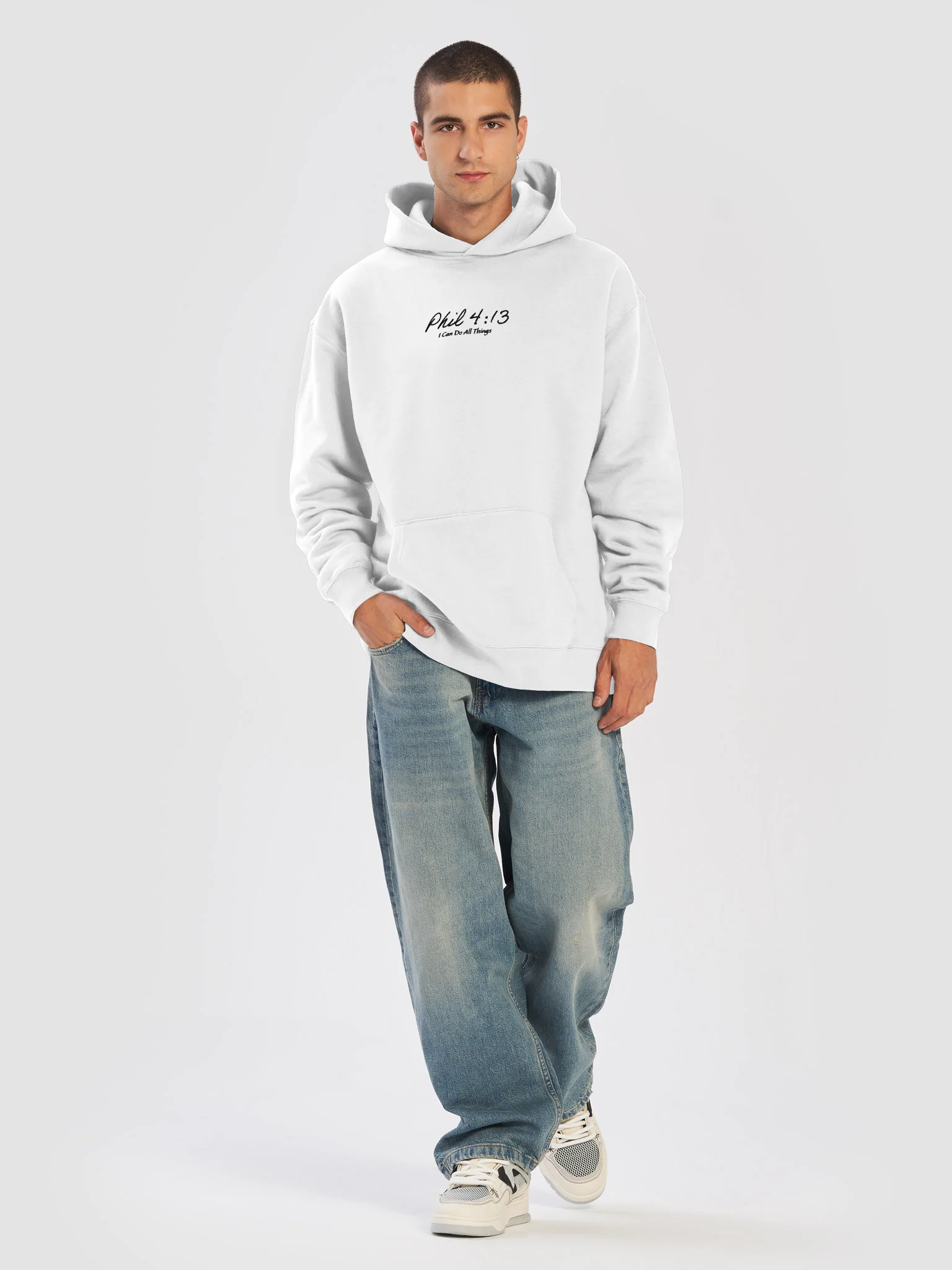 Embroidered White Hoodie product image (5)