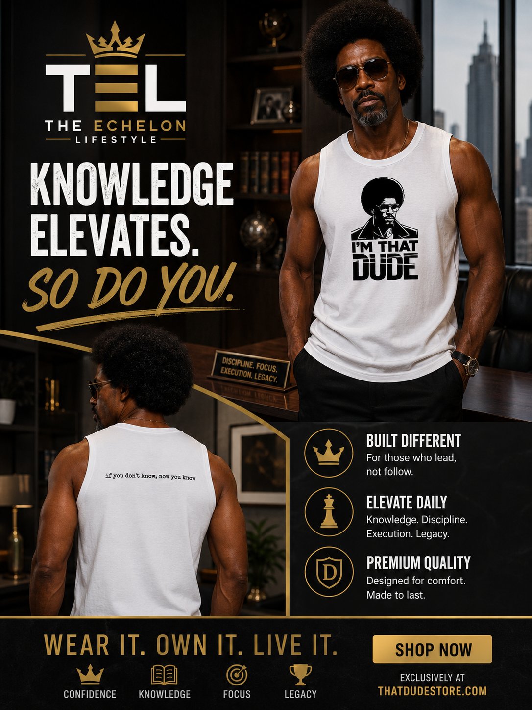 I’m That Dude Premium Muscle Tank (front & back) product image (1)