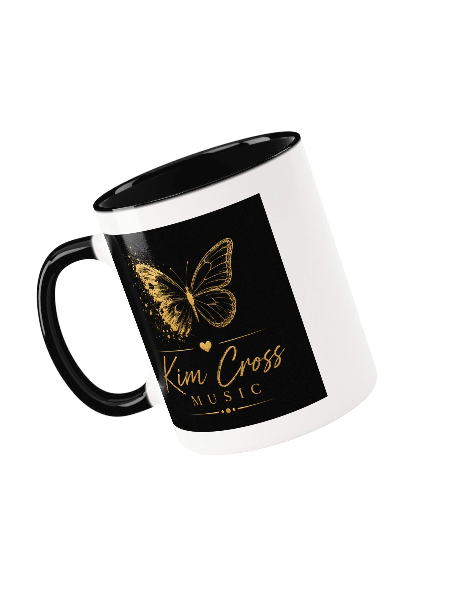 Kim Cross Butterfly Black and WhiteCoffee Mug product image (5)