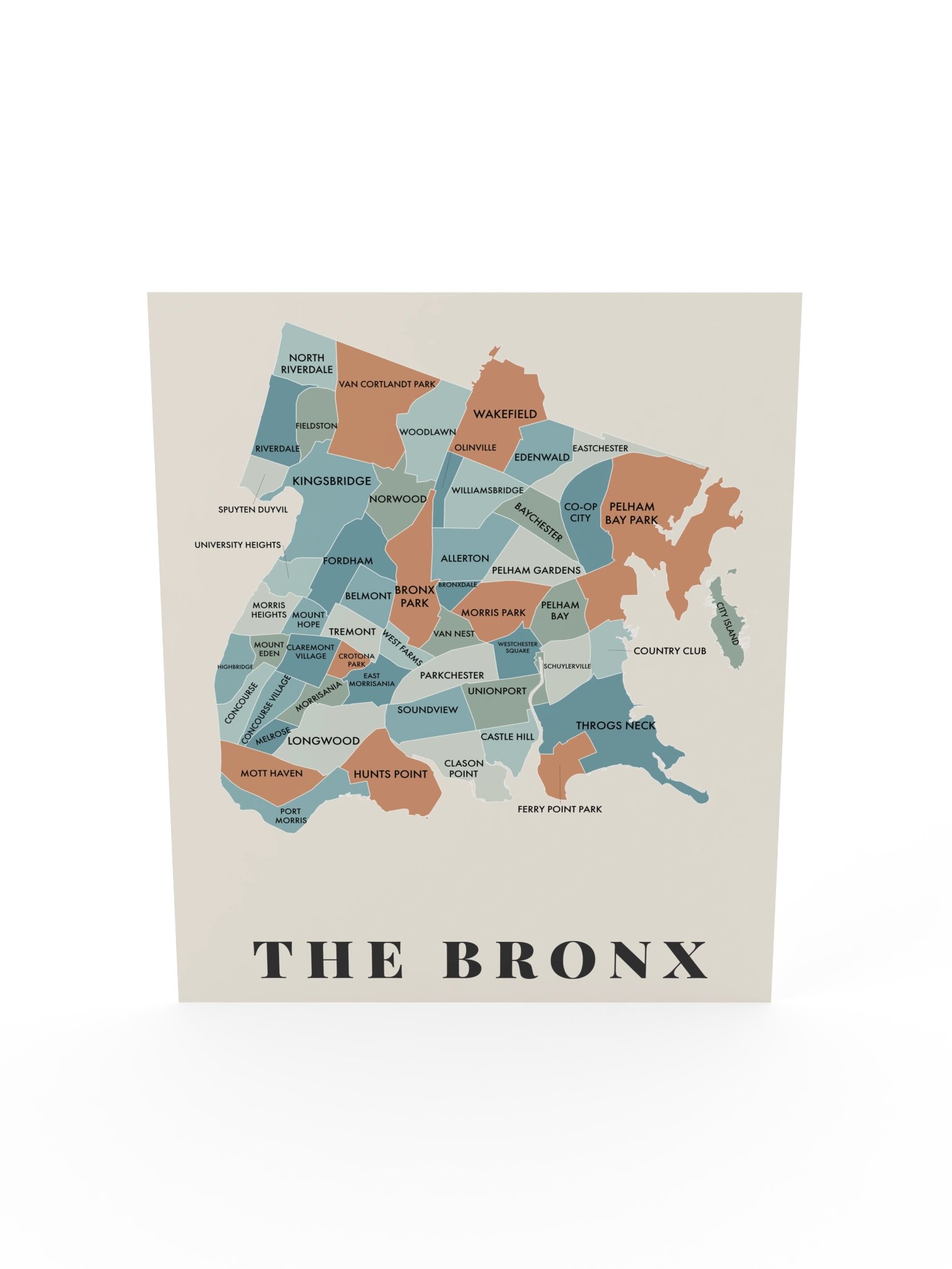 Bronx Neighborhood Map (Patina) [all] product image (1)