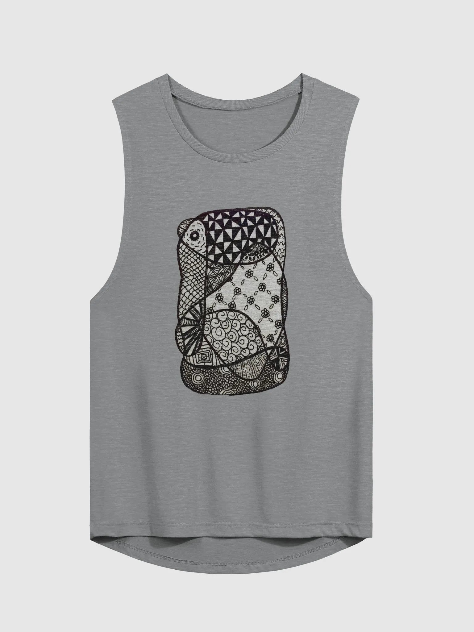 Whimsical Monochrome Flowy Tank product image (2)