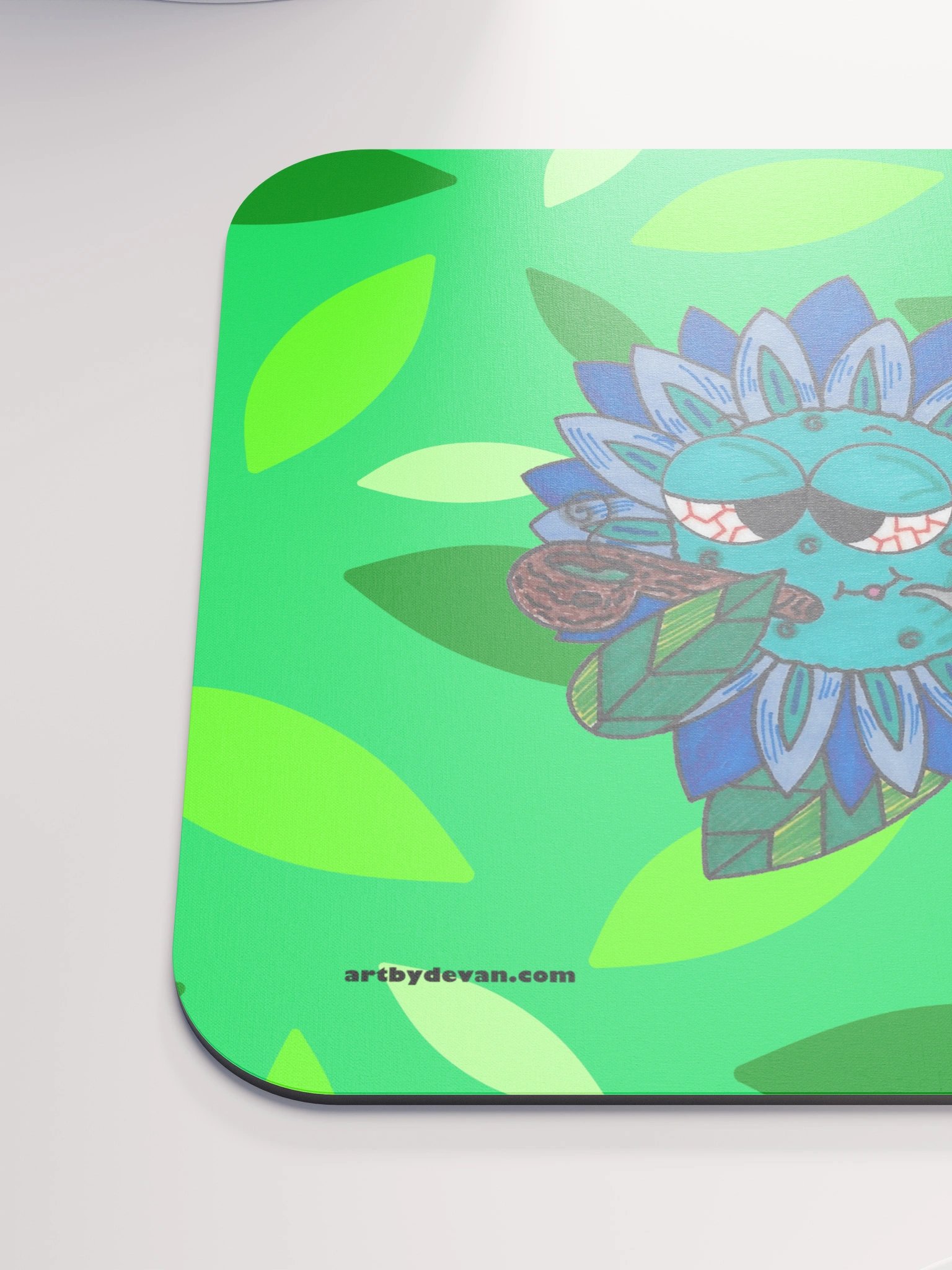 Blue Stoner Flower Mousepad product image (6)