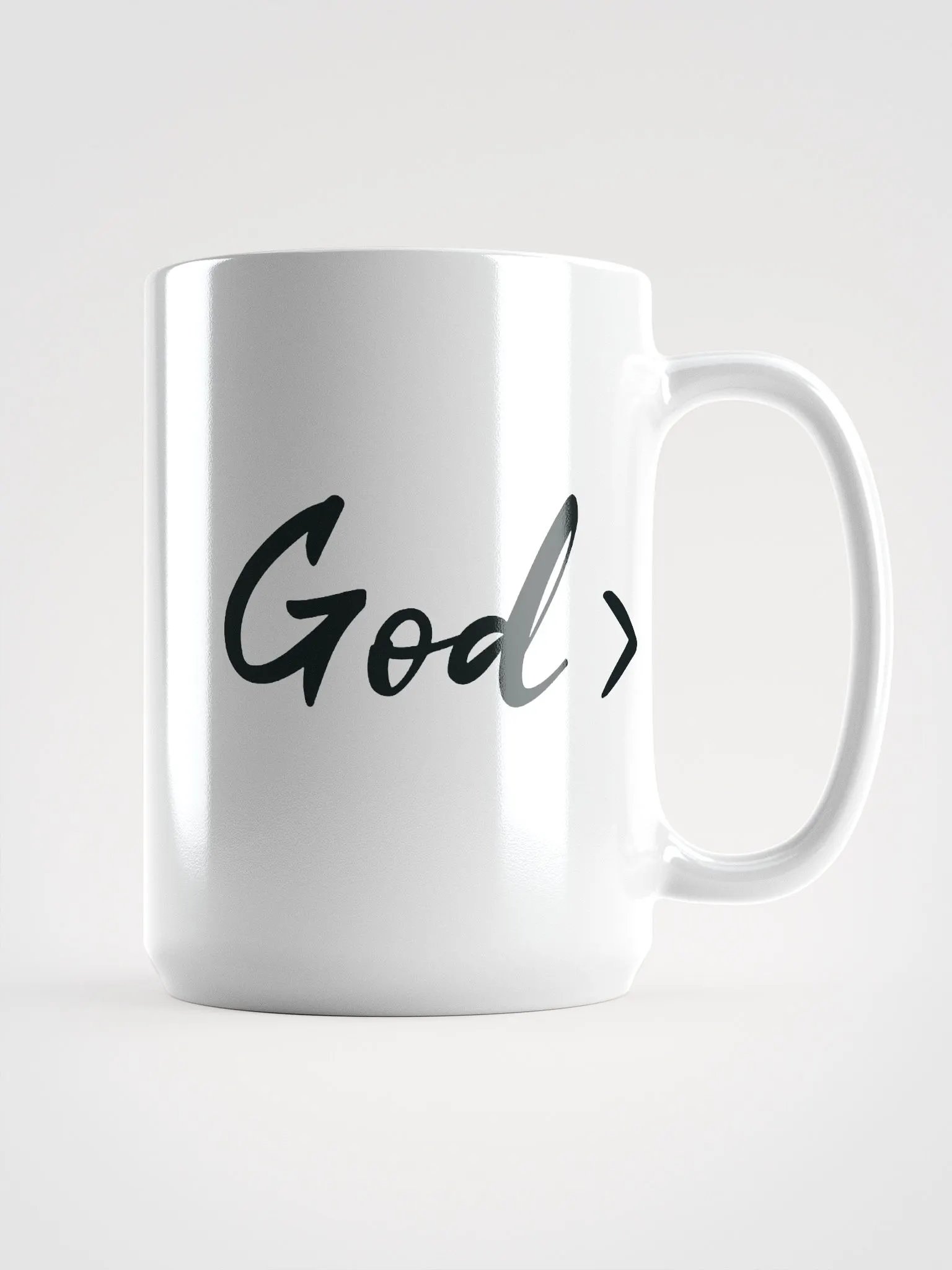 God > BLACK TEXT MUG product image (1)