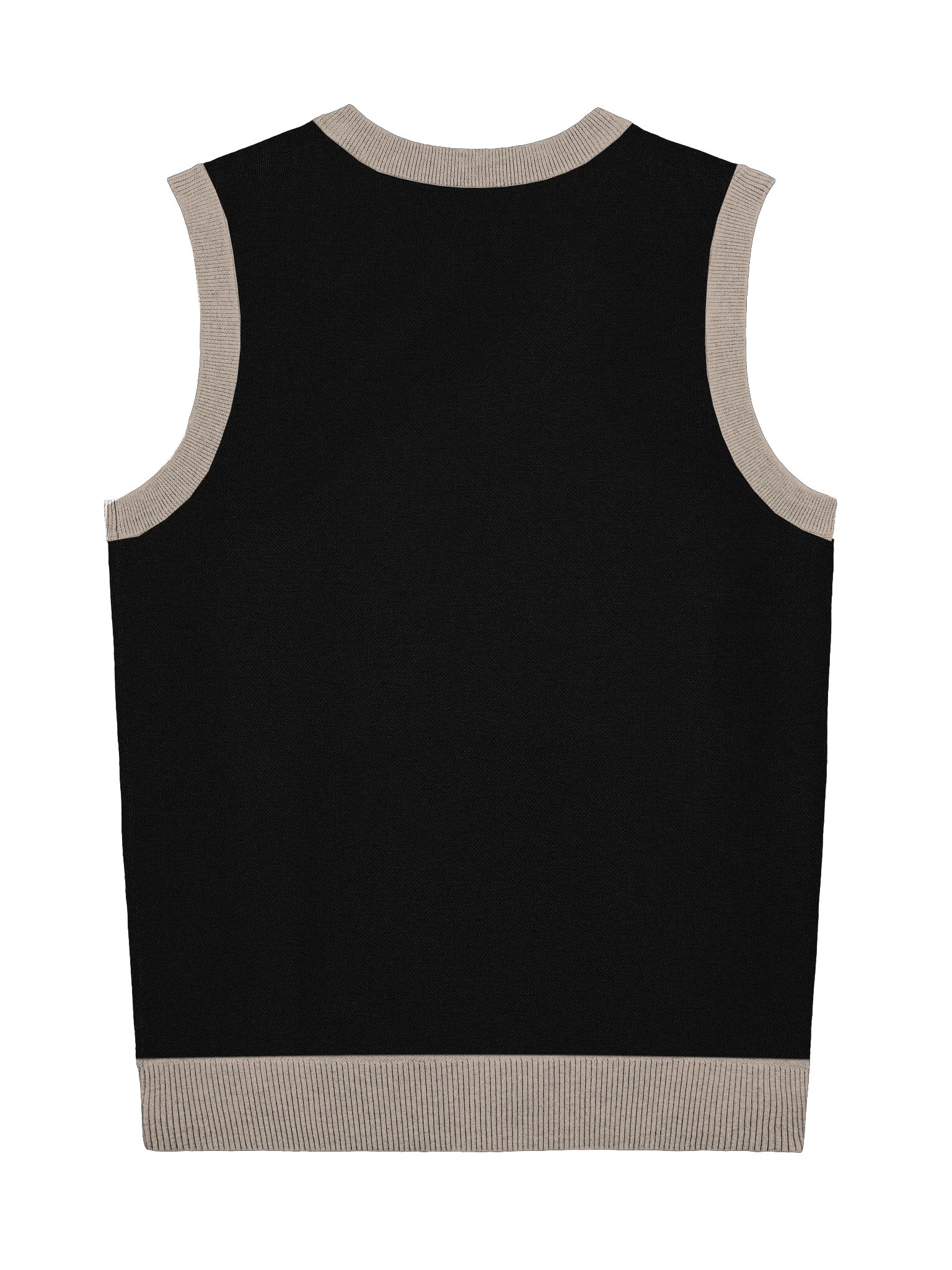 Black Knitted Vest V Neck product image (3)