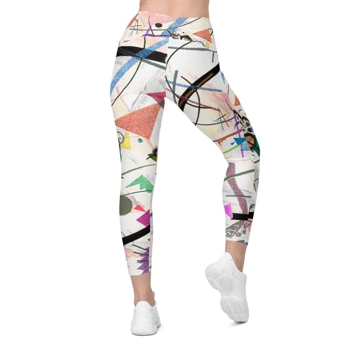 Abstract Lithographic Pattern Design Leggings with pockets - V2 product image (1)