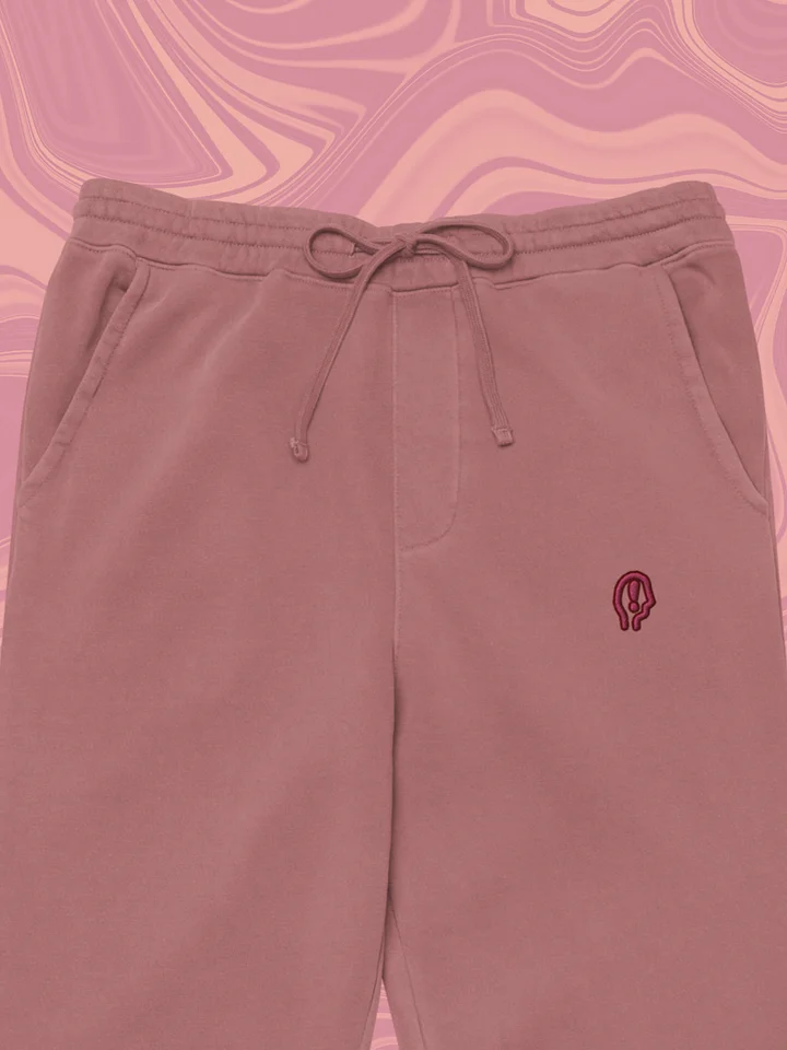 EXCLAIMING MENTALLY (rose design) pigment dyed sweatpants product image (10)
