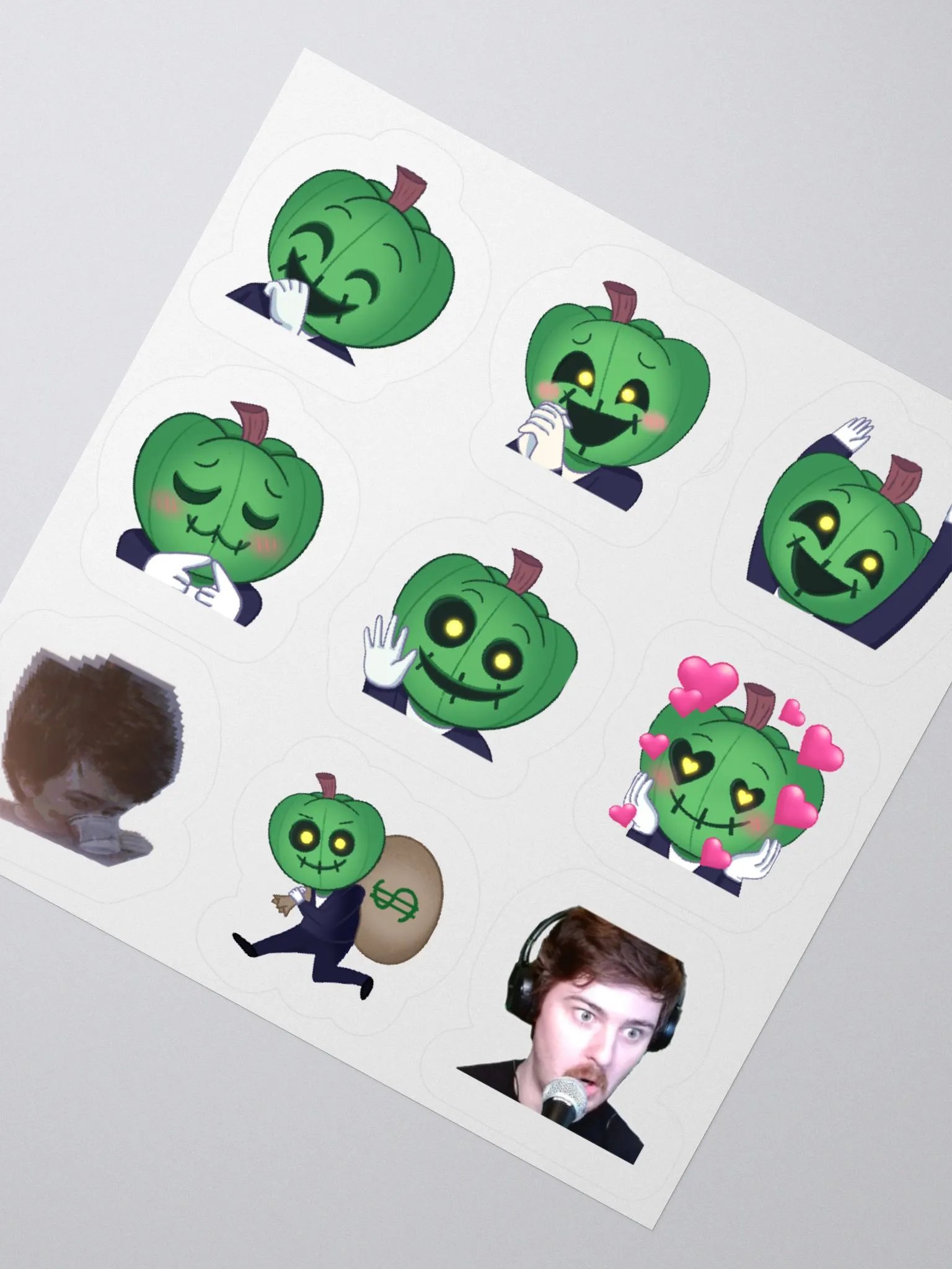 Expressive Pumpkin Head Sticker Set product image (2)