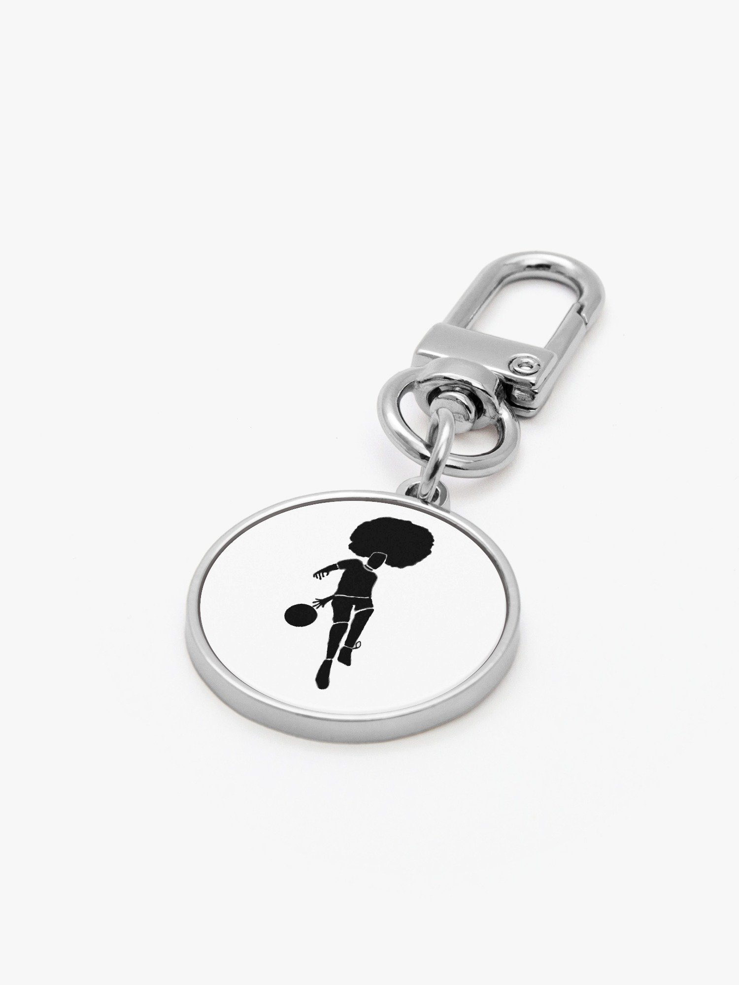 Mo_WithTheFro Metal Key chain, Black logo product image (1)