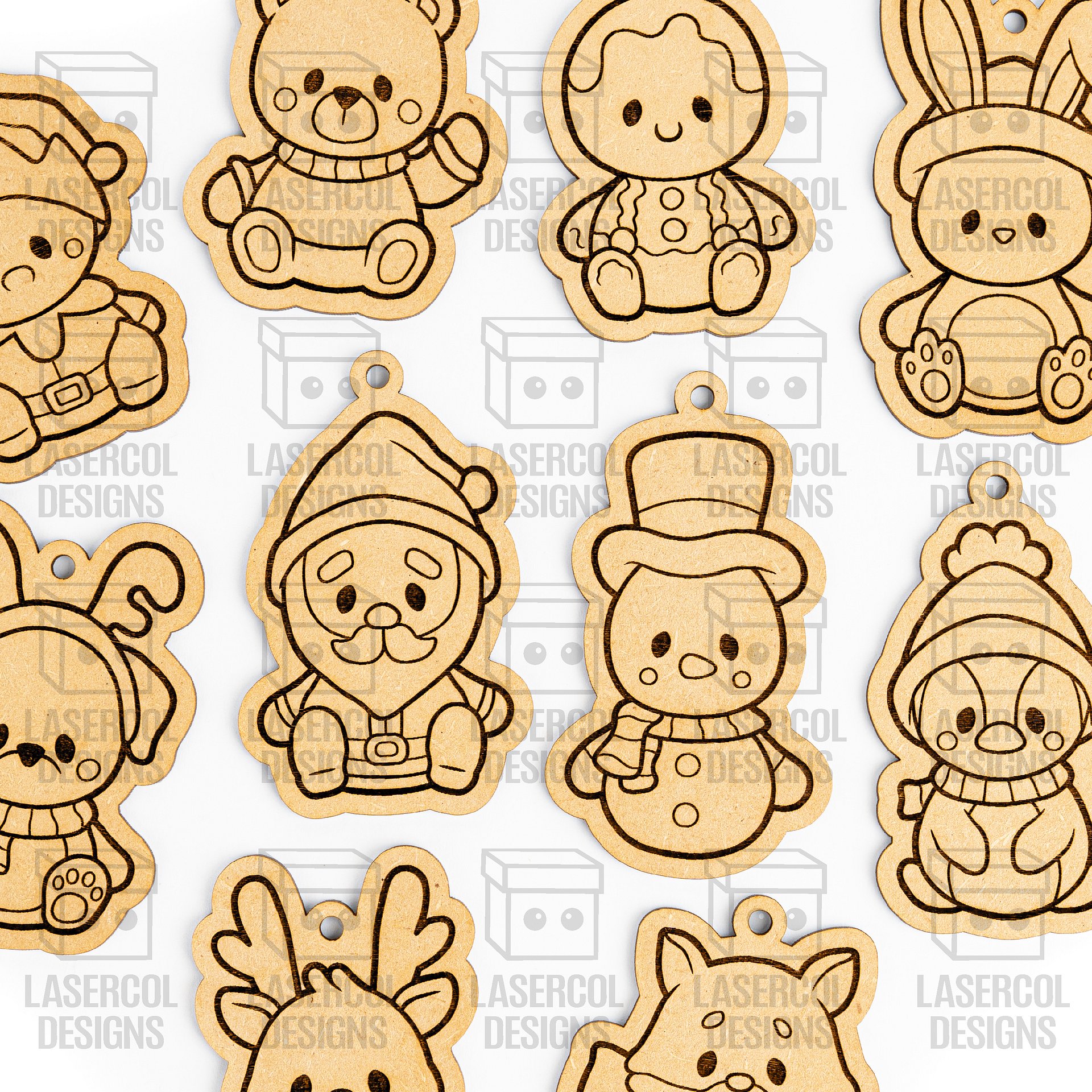 Christmas Ornaments Set - Laser Cut Files product image (6)