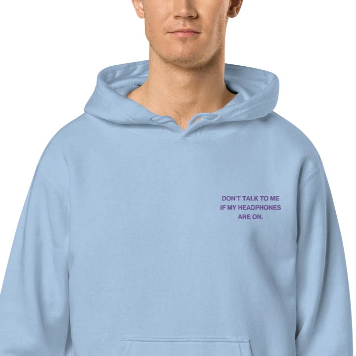 L.C. HEADPHONES ON (purple) embroidered pigment hoodie product image (2)