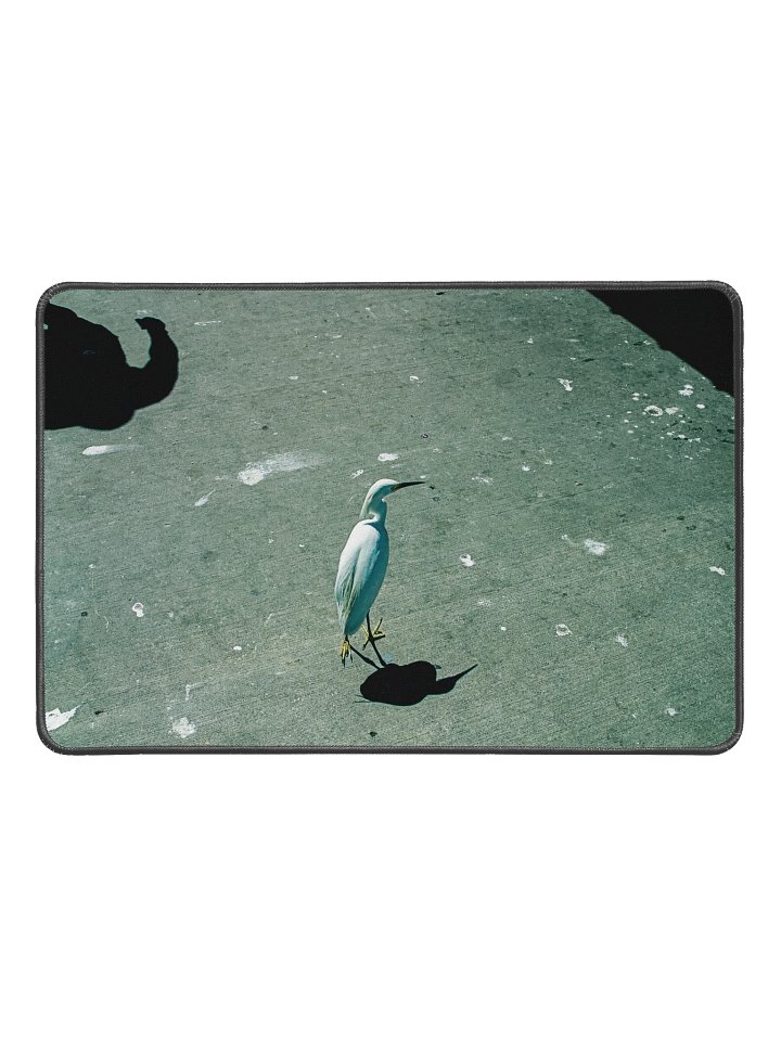 Snowy Egret Desk Mat product image (1)