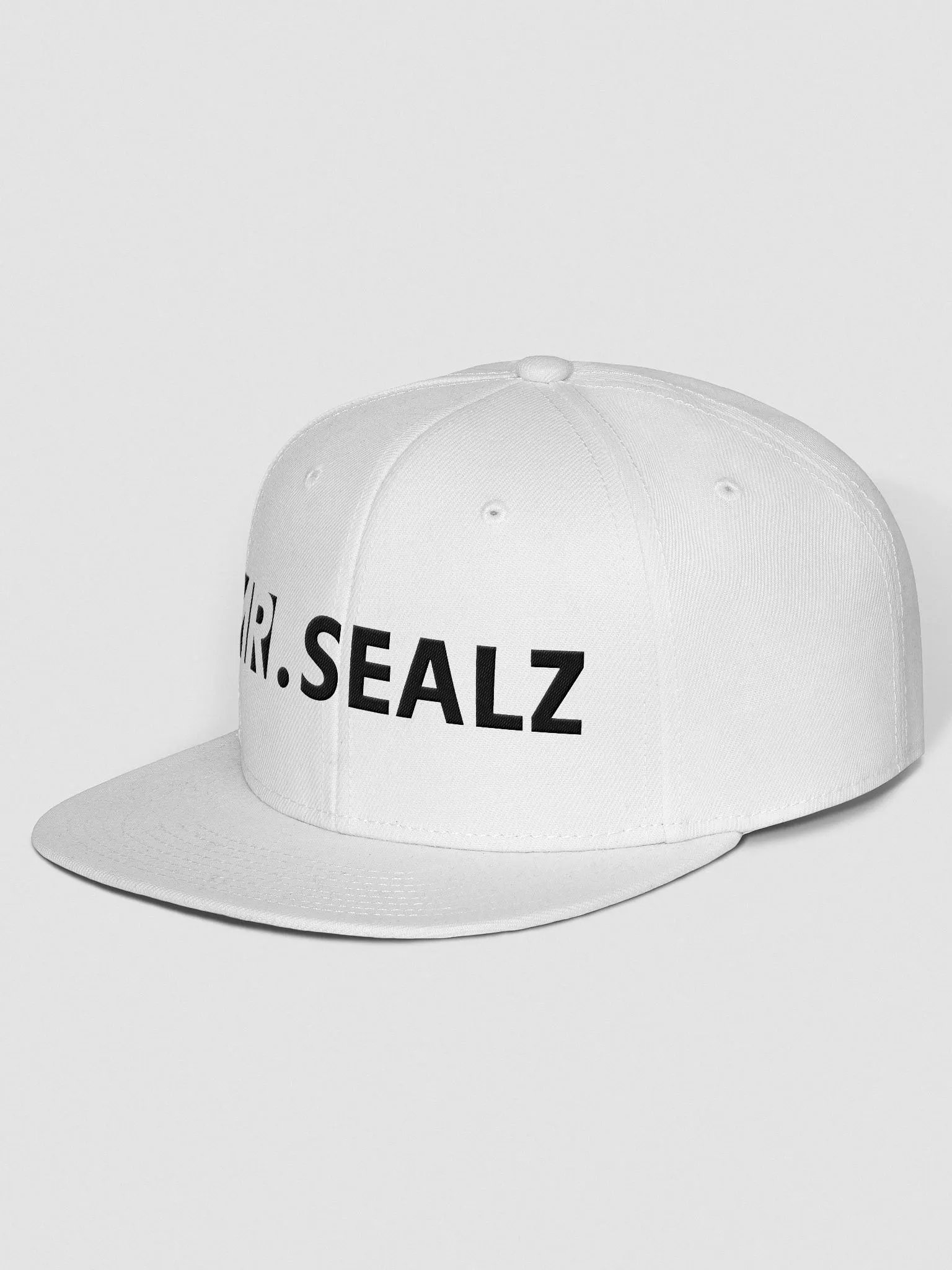 white basic snapback cap product image (2)