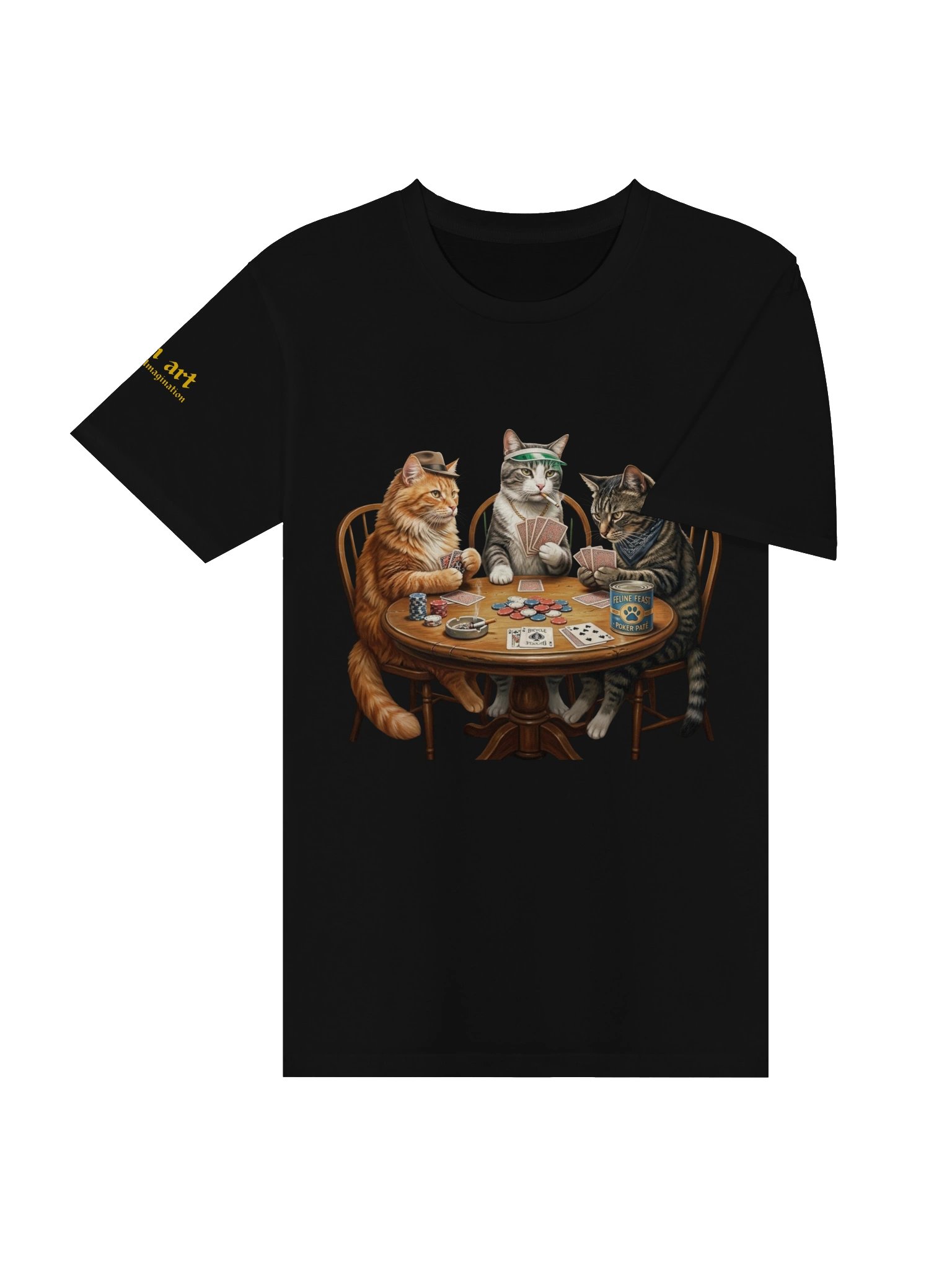 Vintage Cat Poker T-Shirt product image (4)