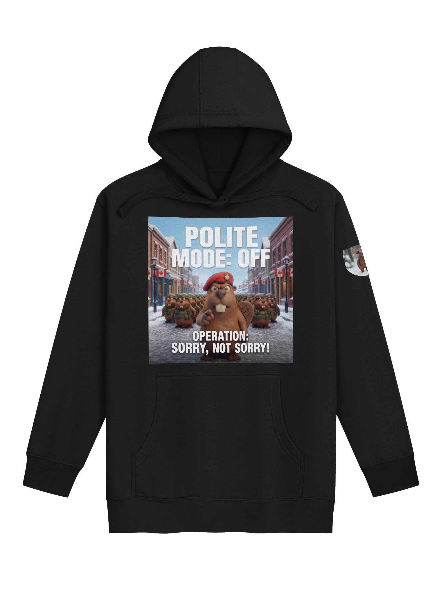 Polite Mode: Off | Beaver Army Essential Hoodie product image (1)
