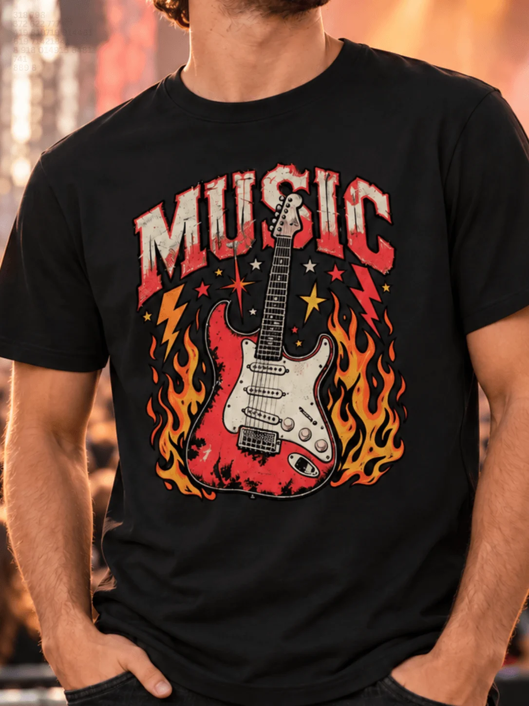 Live Music Guitar Retro Concert T-Shirt product image (43)
