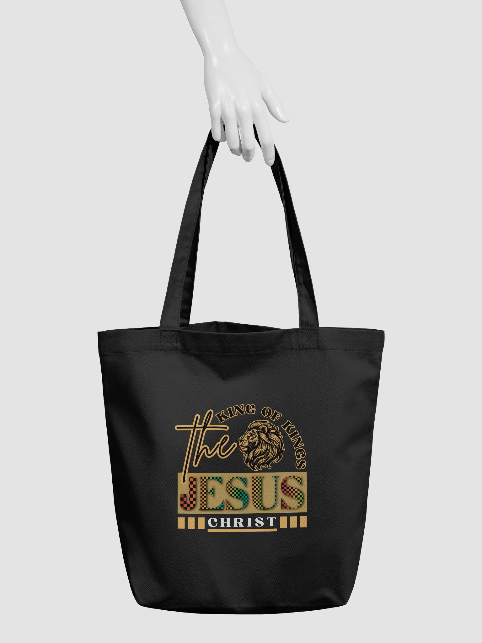 The King of Kings Jesus Christ Organic Tote Bag | Faith Bag for Believers product image (4)