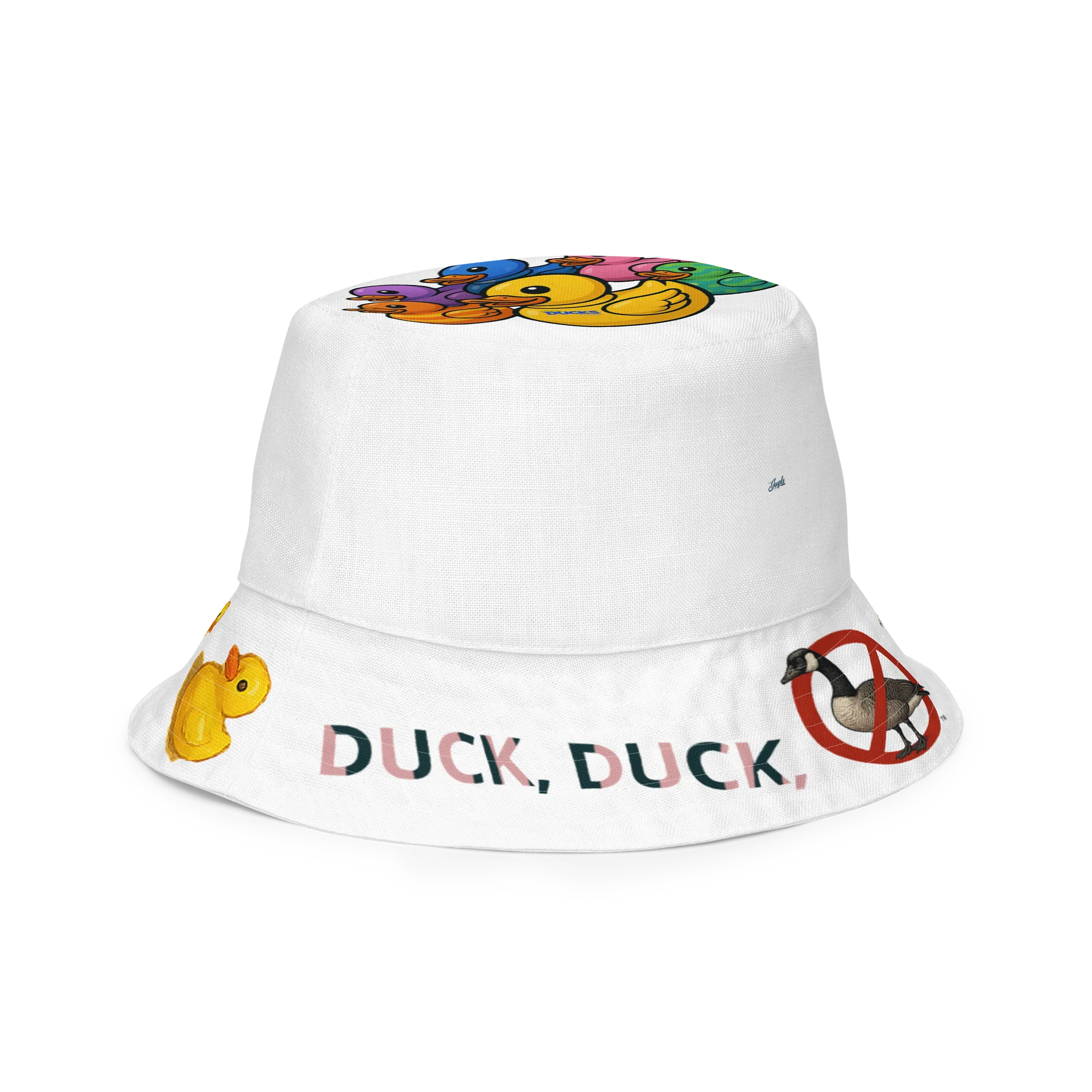 The Jeople™ Signature Series DUCKS in a ROW™ – "Duck, Duck... No Goose!" Reversible Bucket Hat product image (3)