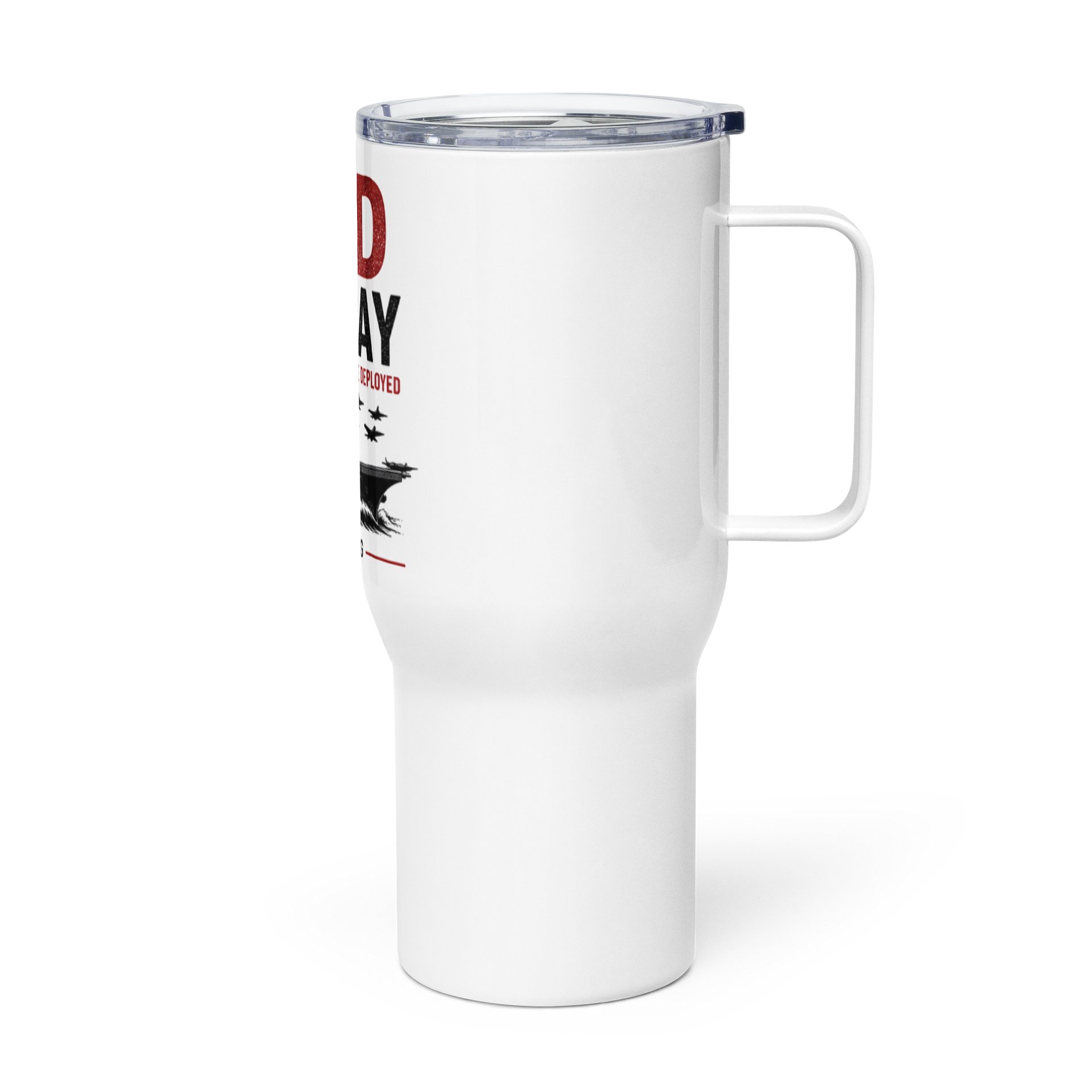 BOLD RED — "Remember Everyone Deployed" Travel Mug product image (4)