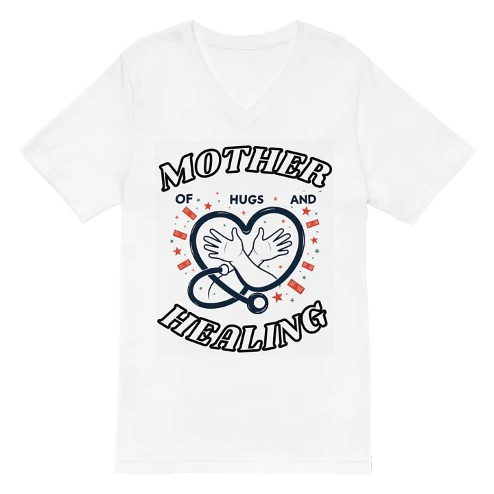 mother of Hugs and healing, Stethoscope v-neck Tee product image (2)