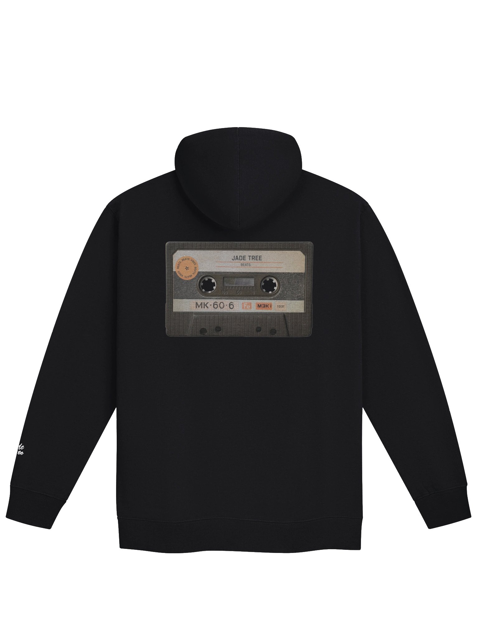 Hoodie With Printed Beats. Beats. Vibes Beat Tape Logo & Embroidered White Logo product image (2)