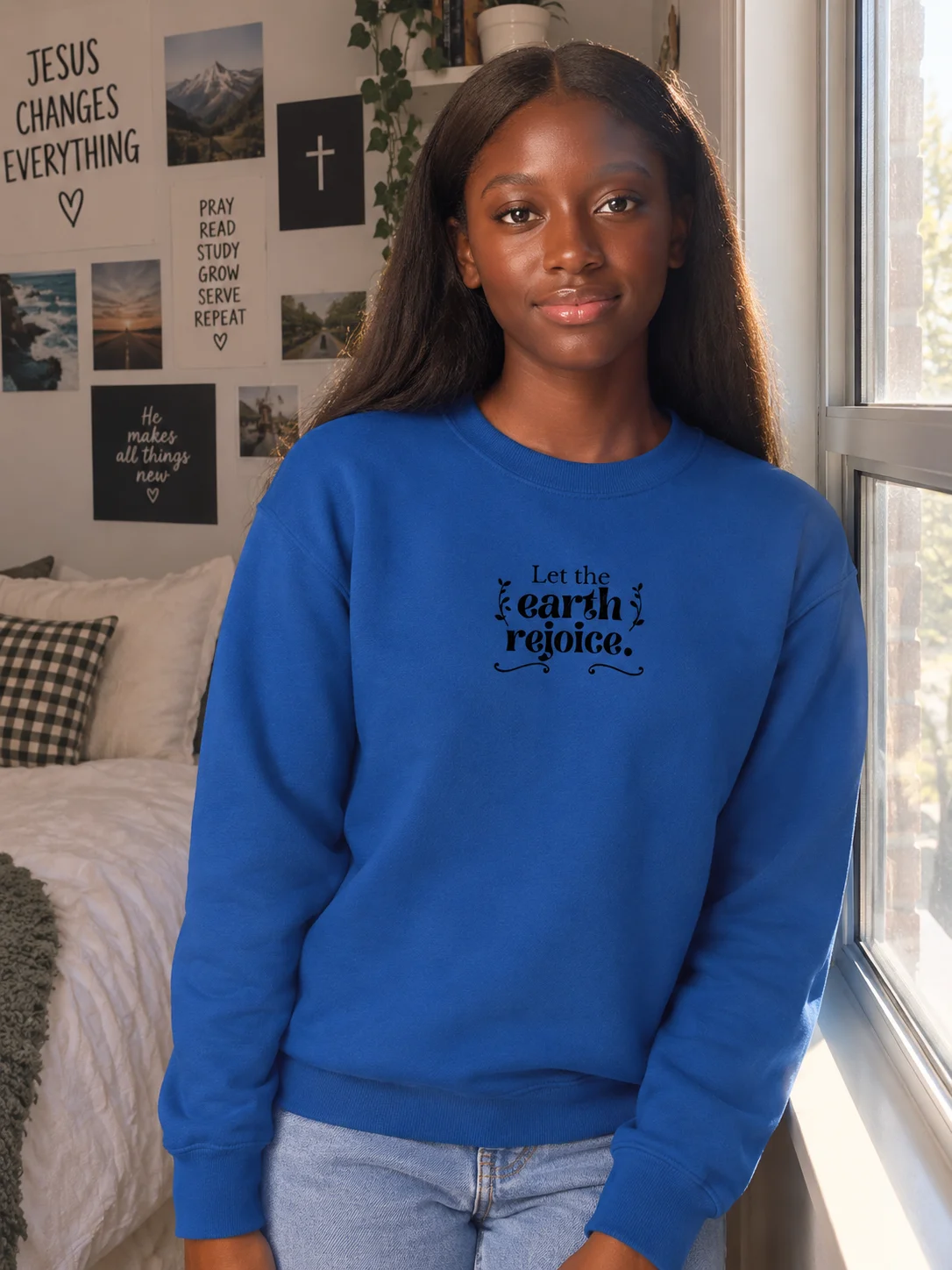 Embroidered Psalm 97 Girls Sweatshirt product image (4)