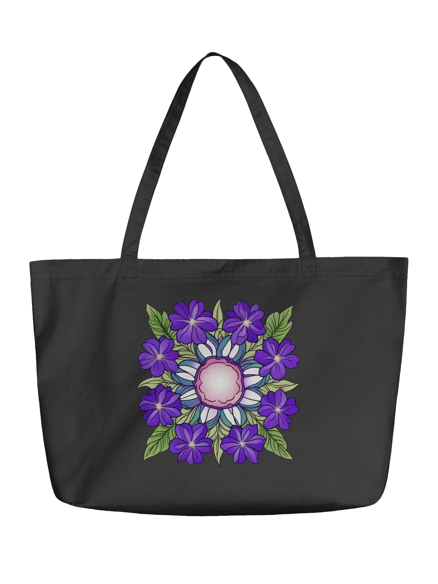 Celestial Petalwheel Mandala - Eco-conscious Organic Cotton Totes product image (1)