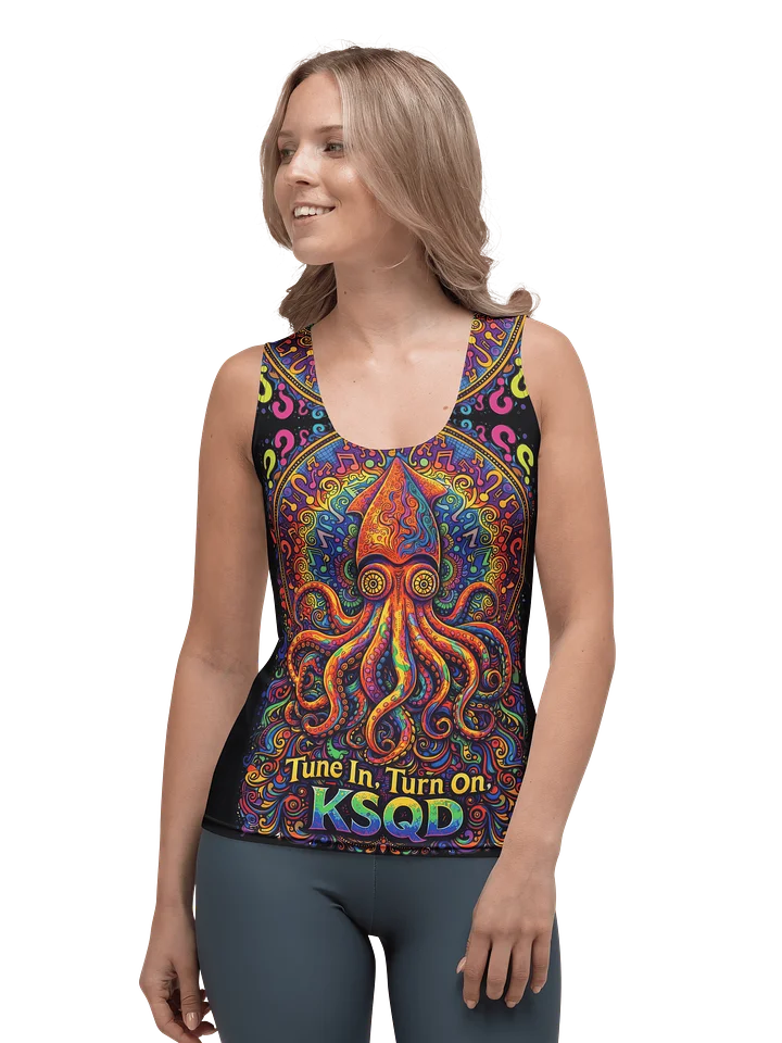 KSQD Psychedelic Squid Women’s Tank Top – “Tune In. Turn On.” Edition (Multicolor) product image (1)