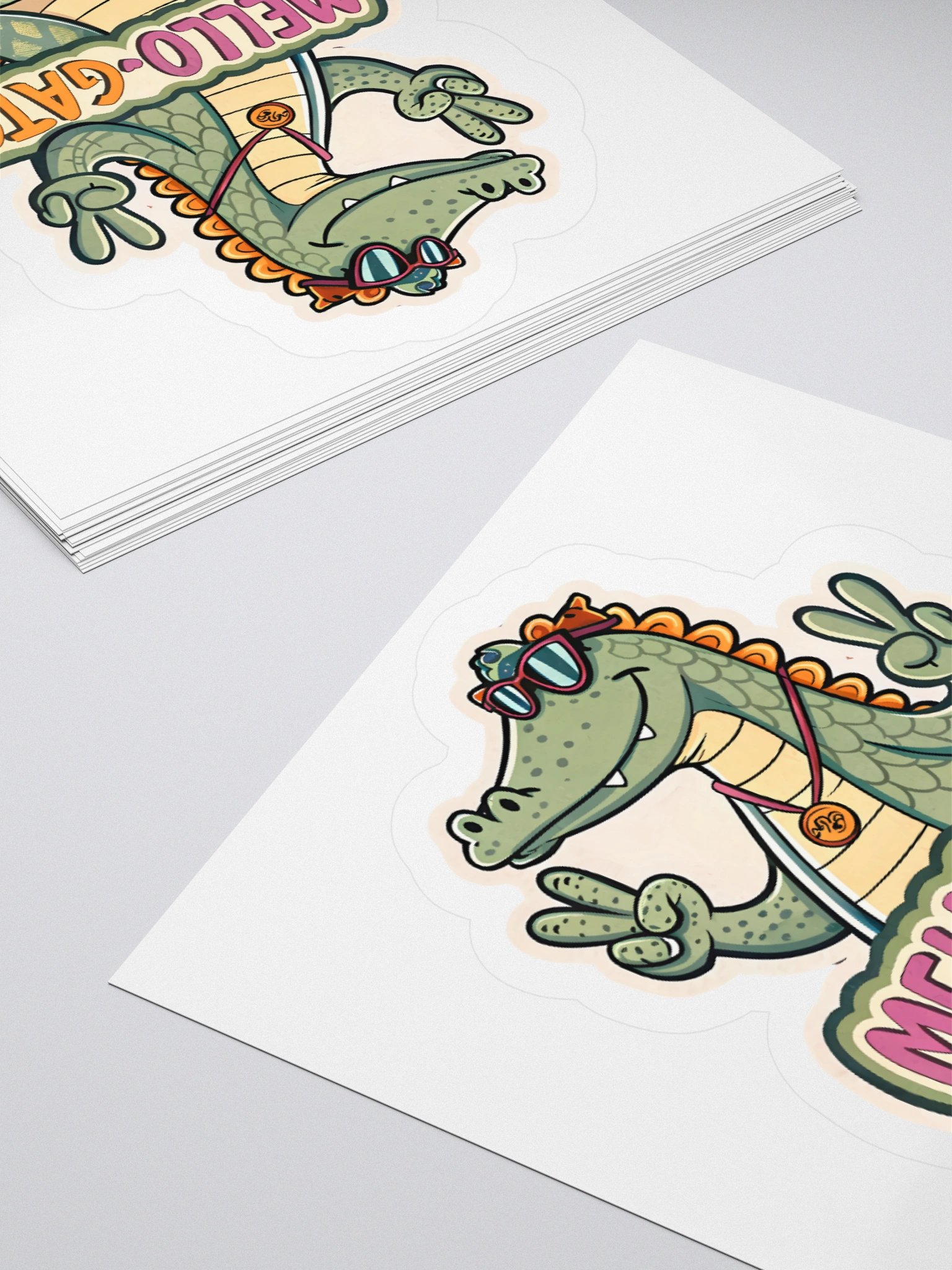 Mello-Gator Peace Sign Sticker product image (12)