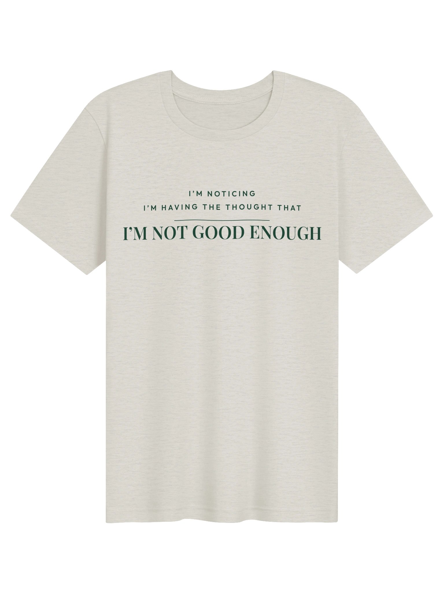 Mindset Evolution — The Noticing Tee (Heather Dust) product image (1)