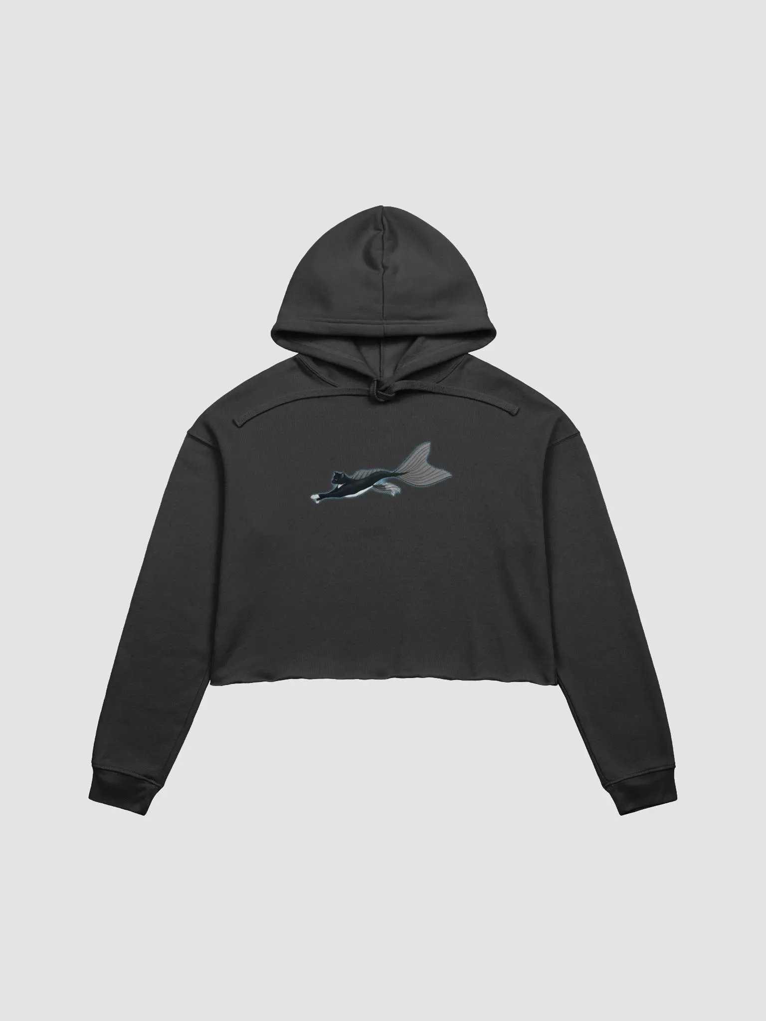 Mermeow Swimming Crop Hoodie product image (1)