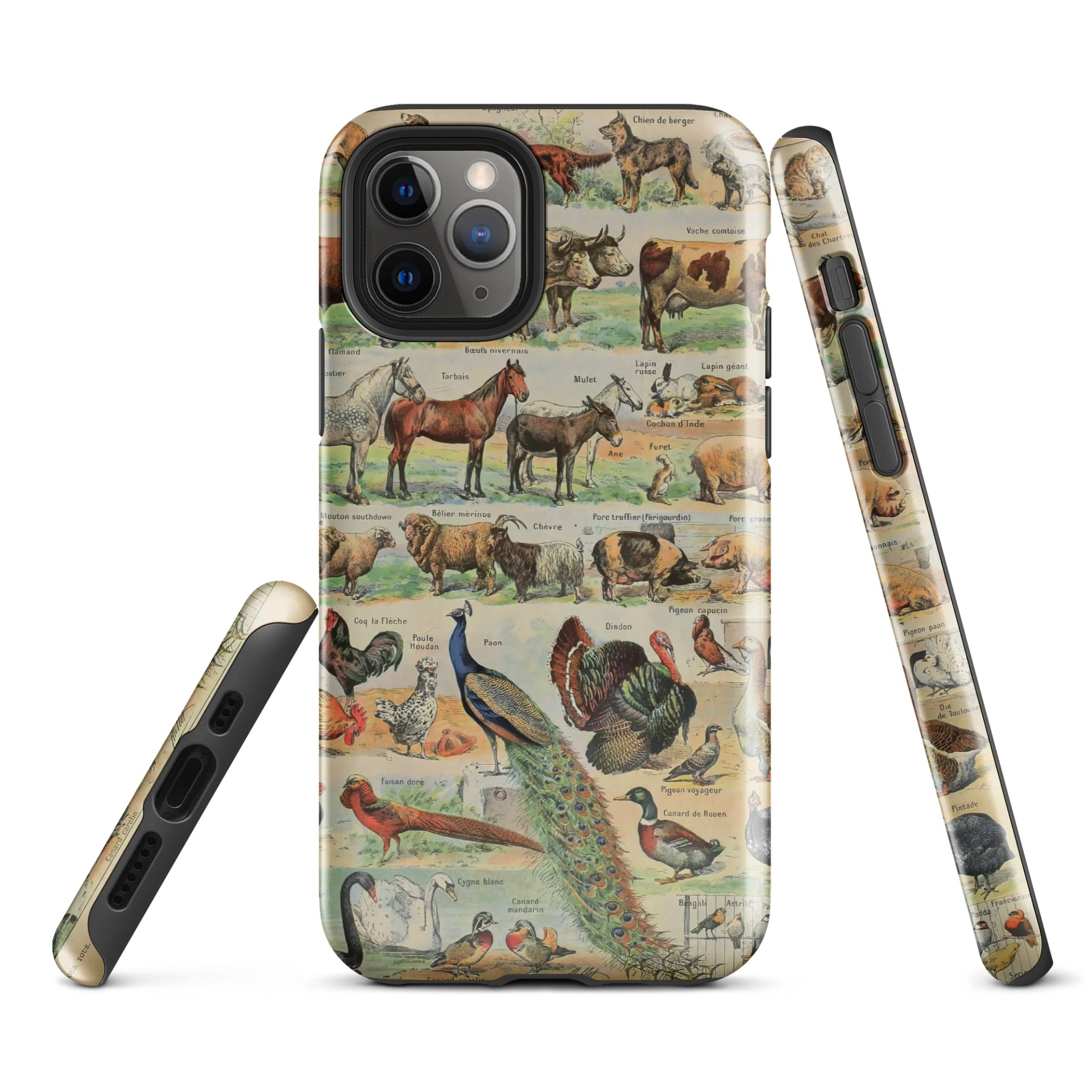 Vintage Animal Chart Tough iPhone® Case product image (1)