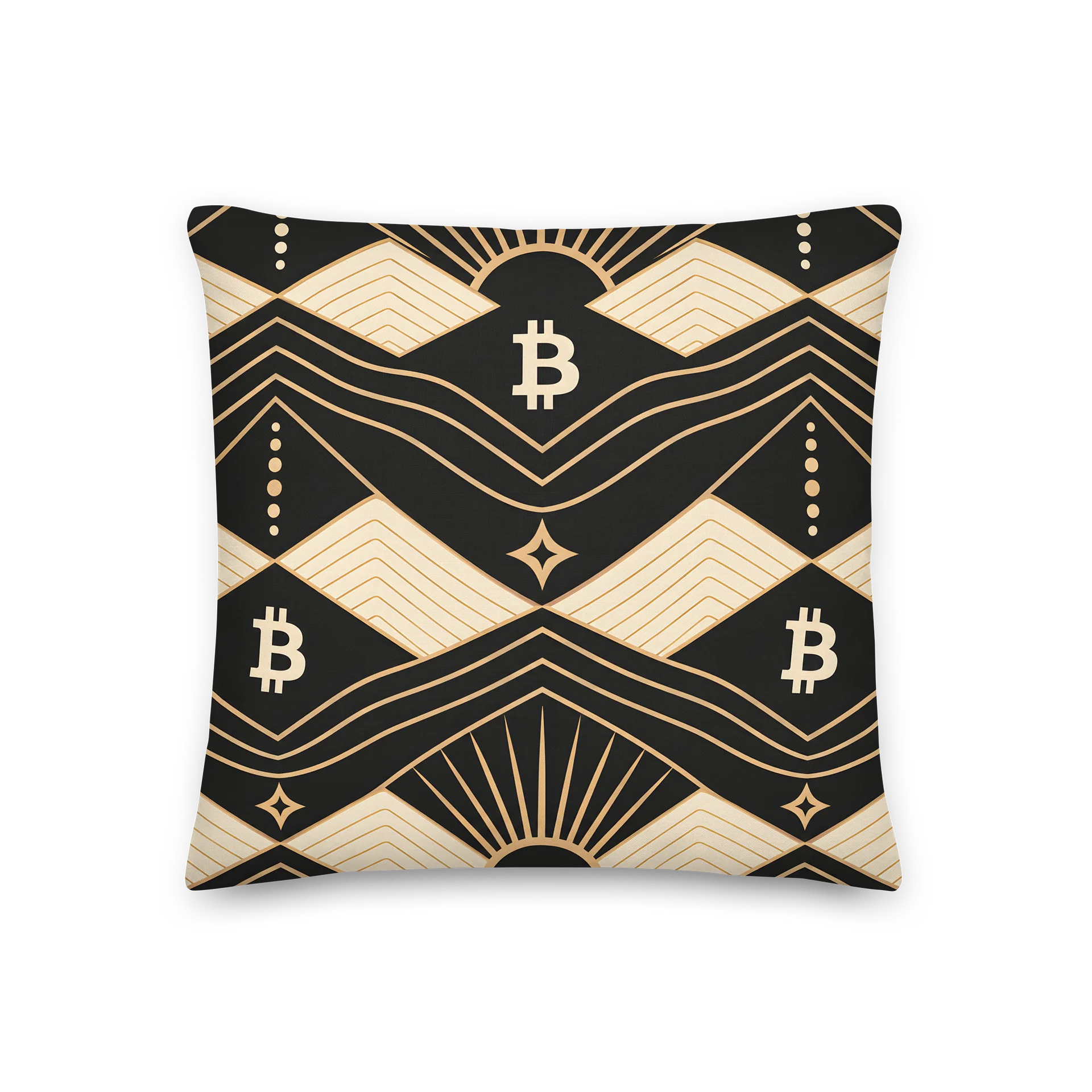 Tailored / Midnight Playa Reversible Bitcoin Pillow product image (1)