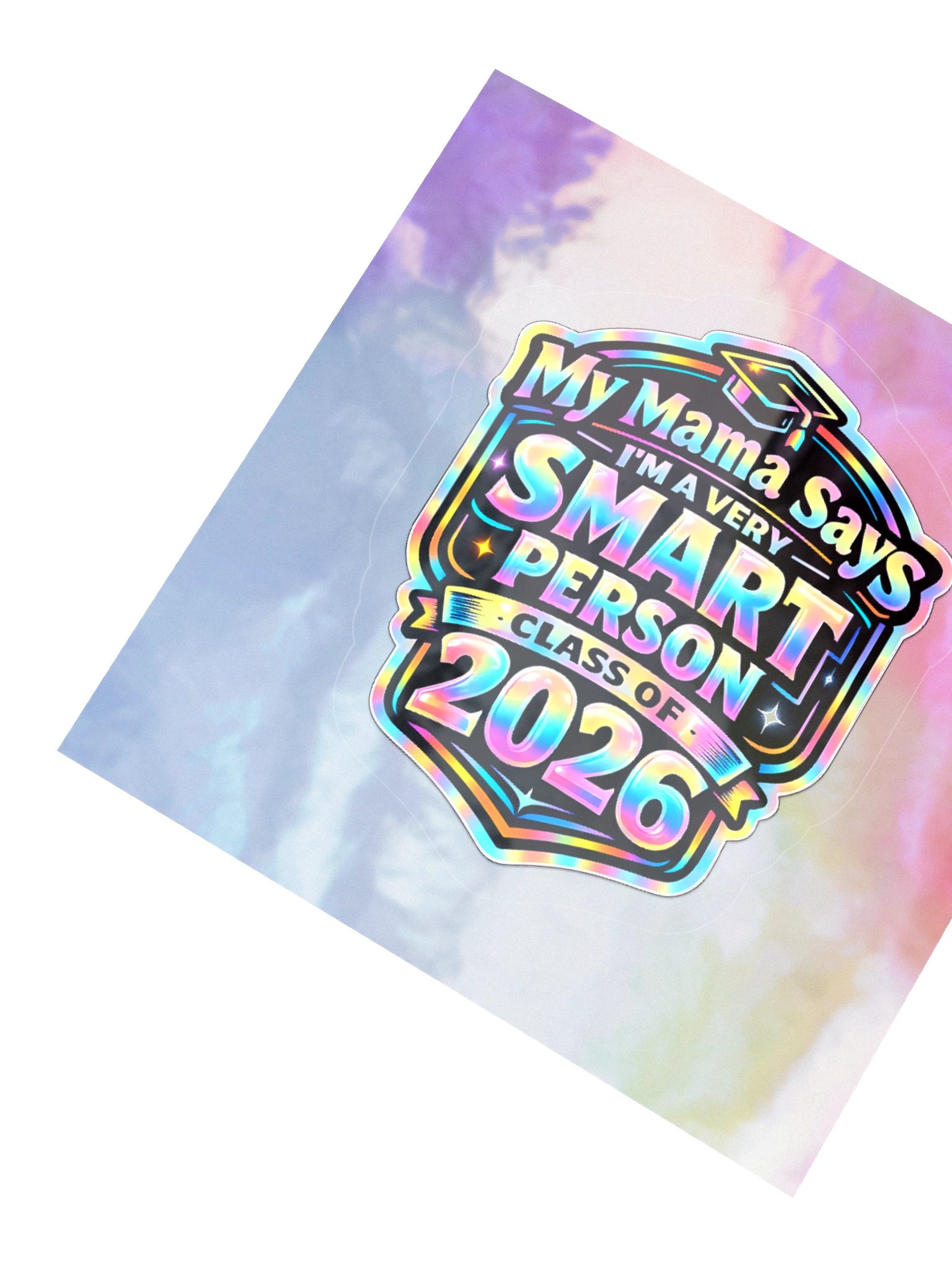 "First One in My Family to Graduate and I'm Still Broke" Holographic Sticker product image (6)