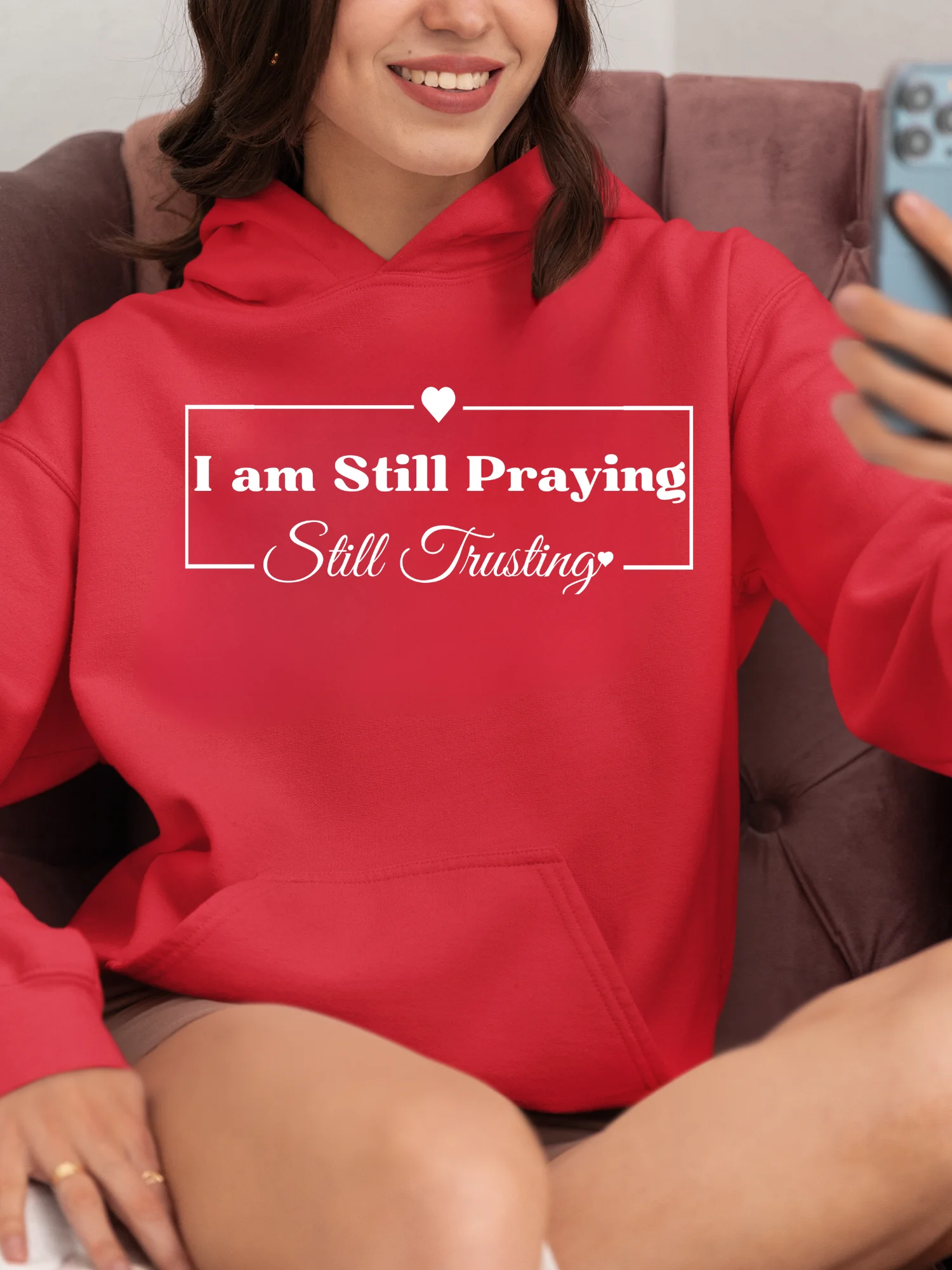 I am Still Praying, Still Trusting Gildan Hoodie. product image (1)