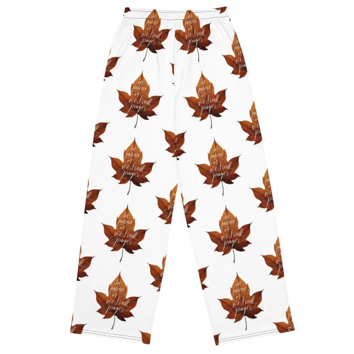 Maple Leaf All-Over Print Wide-Leg Pants product image (2)