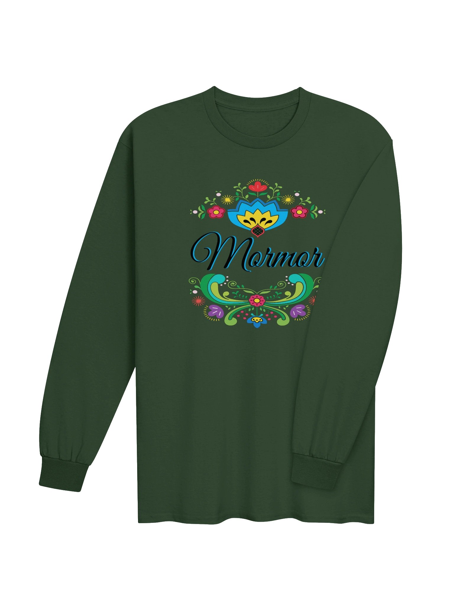 Norwegian Mormor Legacy Floral Script Long Sleeve Tee product image (34)