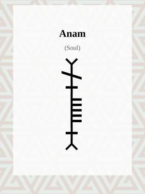 Ogham Word Of the Day anam-soul  Learn the history of Ogham and translate your own text at https://OghamLore.com #Ogham #WordOfTheDay #Ireland #fyp
