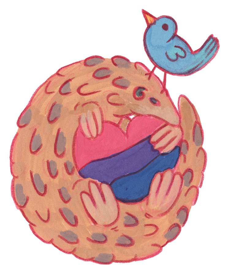 sticker : bi pangolin (dono) product image (1)