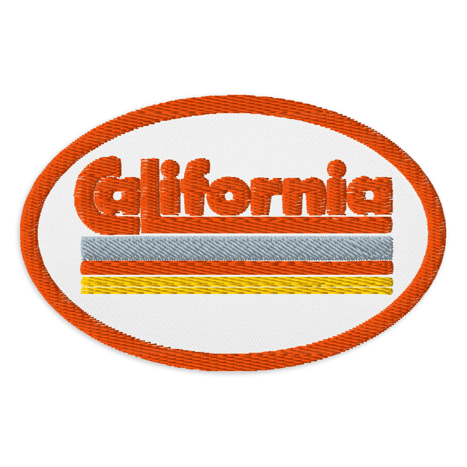 California Orange Stripe Embroidered Patch product image (1)