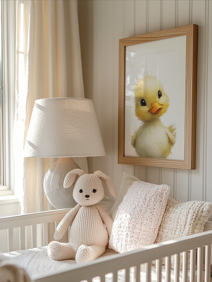 Fluffy Cheeky Duck Nursery Print product image (2)