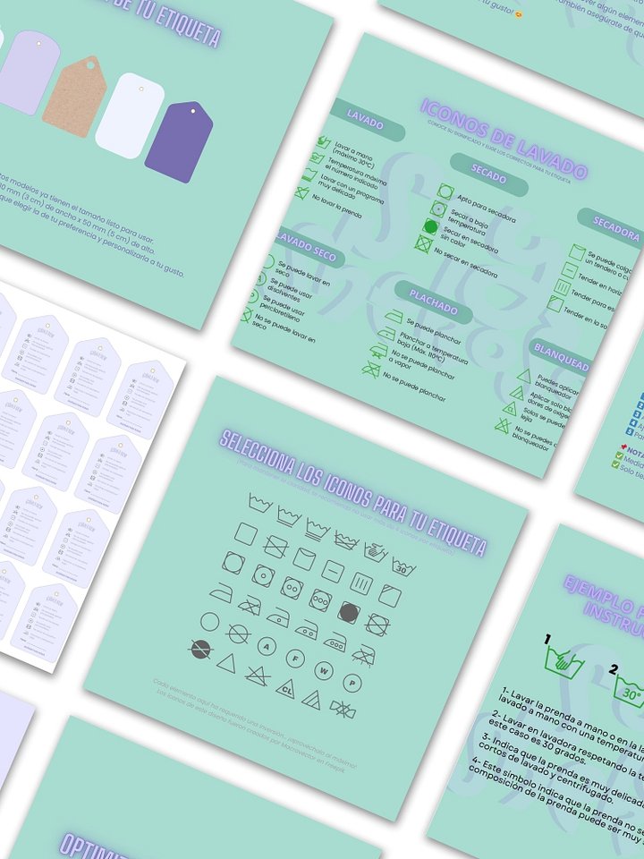 🔖 Plantilla Etiquetas de lavado editable en la version gratis de Canva product image (2)