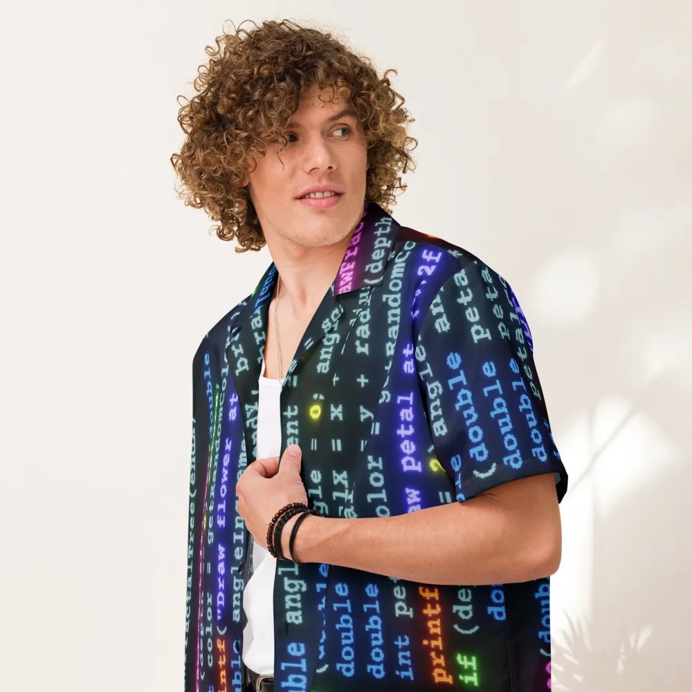 Computer Programming in C (unisex Hawaiian shirt) product image (2)