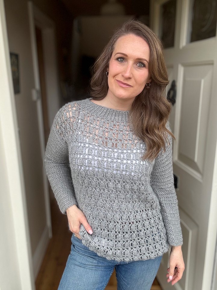 Florence Textured Crochet Sweater Pattern product image (1)