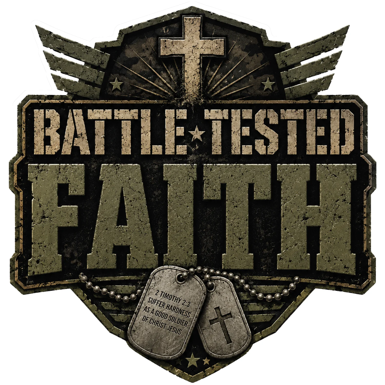 Battle Tested Faith Sticker product image (1)
