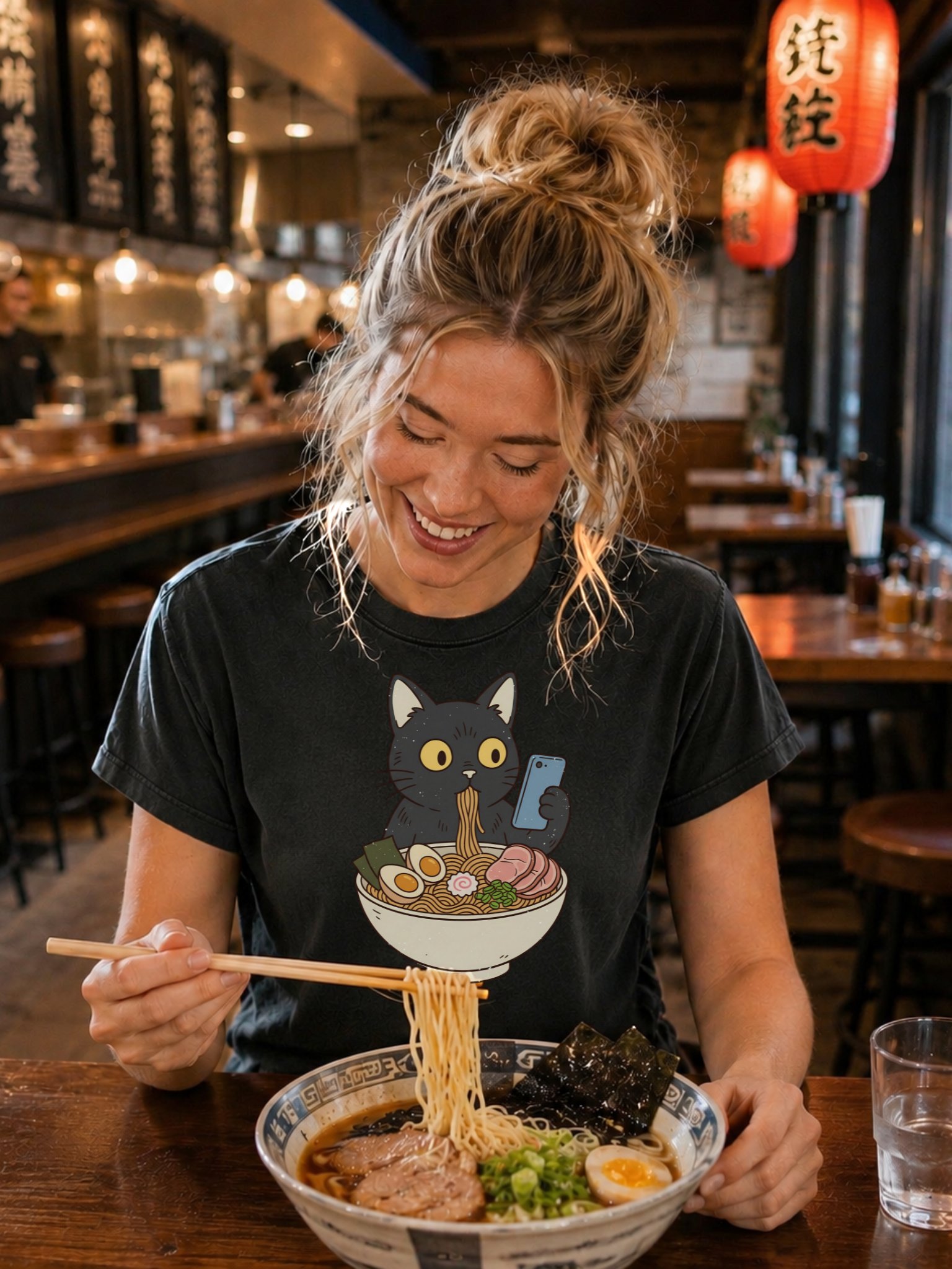 Cat Ramen Break Tee product image (1)