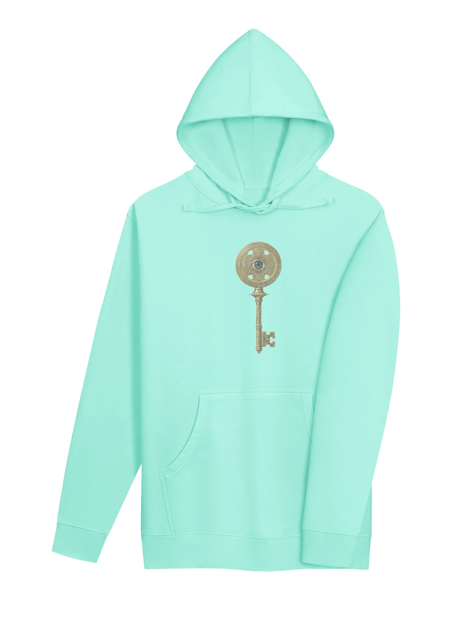 The Gatekeeper’s Key – Mint Horizon Edition (Front & Back Print) | Unisex Midweight Hoodie product image (4)