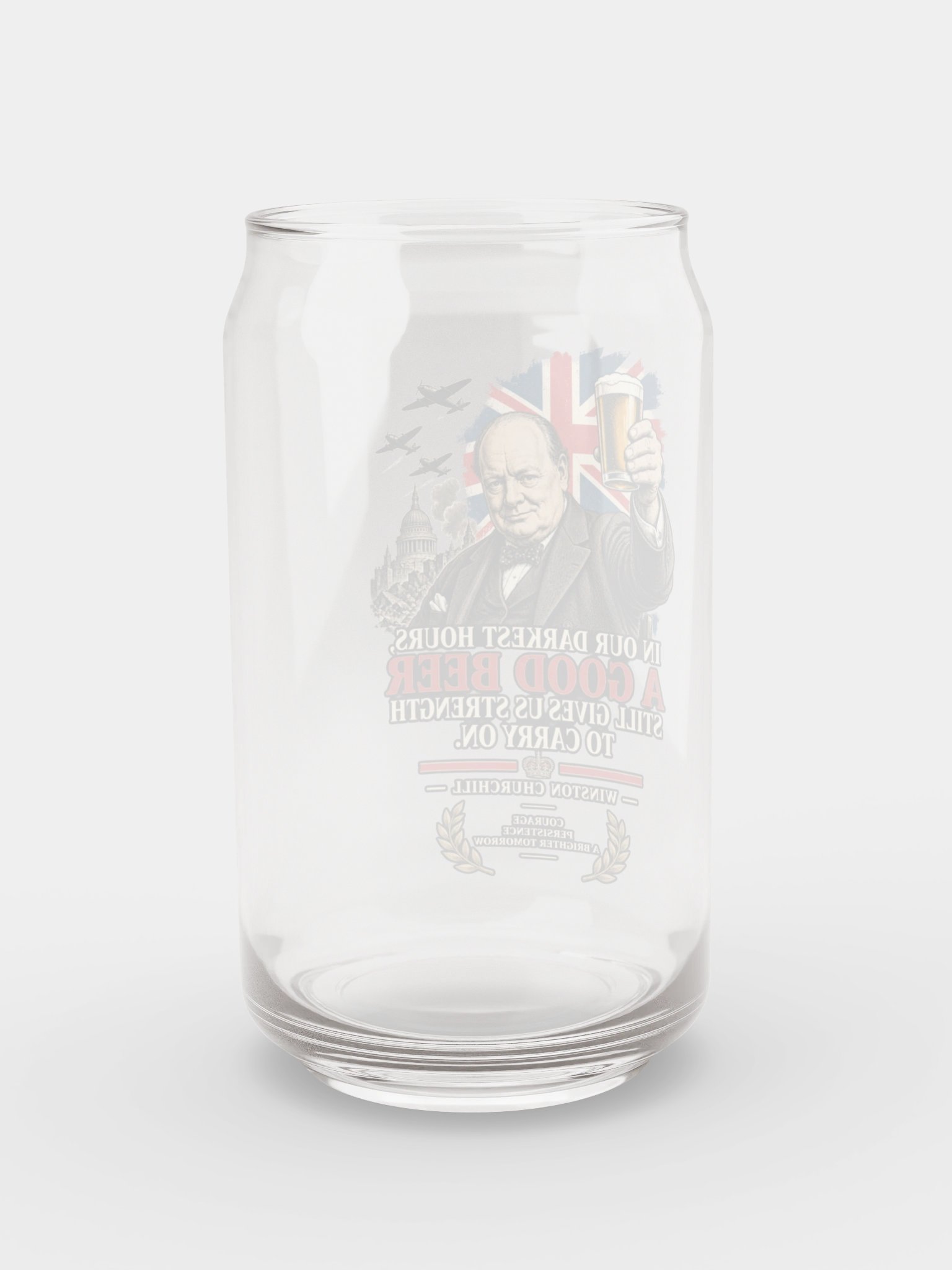 Churchill “A Good Beer” WWII Beer Glass product image (10)