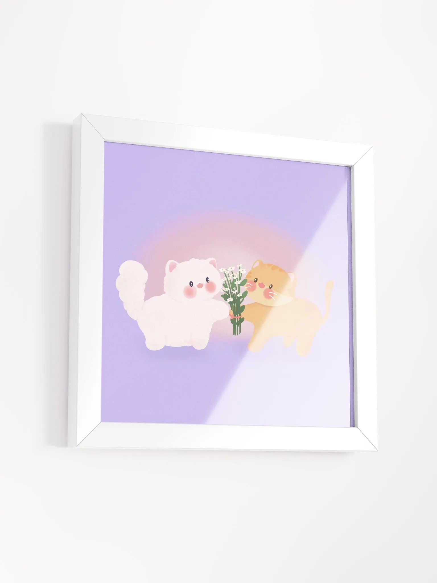 Daisies for you, Cat duo Framed Poster product image (4)